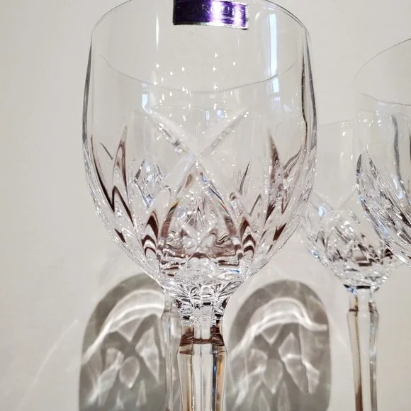 Set Of 4 Waterford Crystal Marquis Brookside Wine Goblet Glass 12oz 8 5/8 